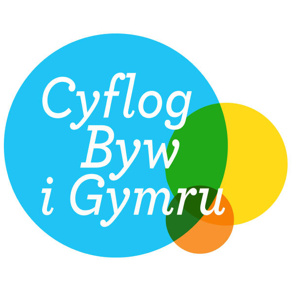Badge to certify that we are a living wage employer (Welsh)